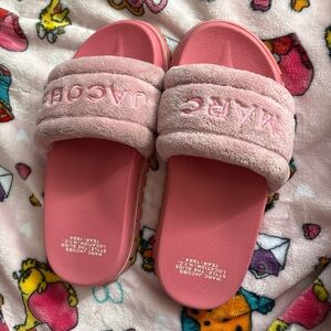 Marc Jacobs Blush Fuzzy Slides